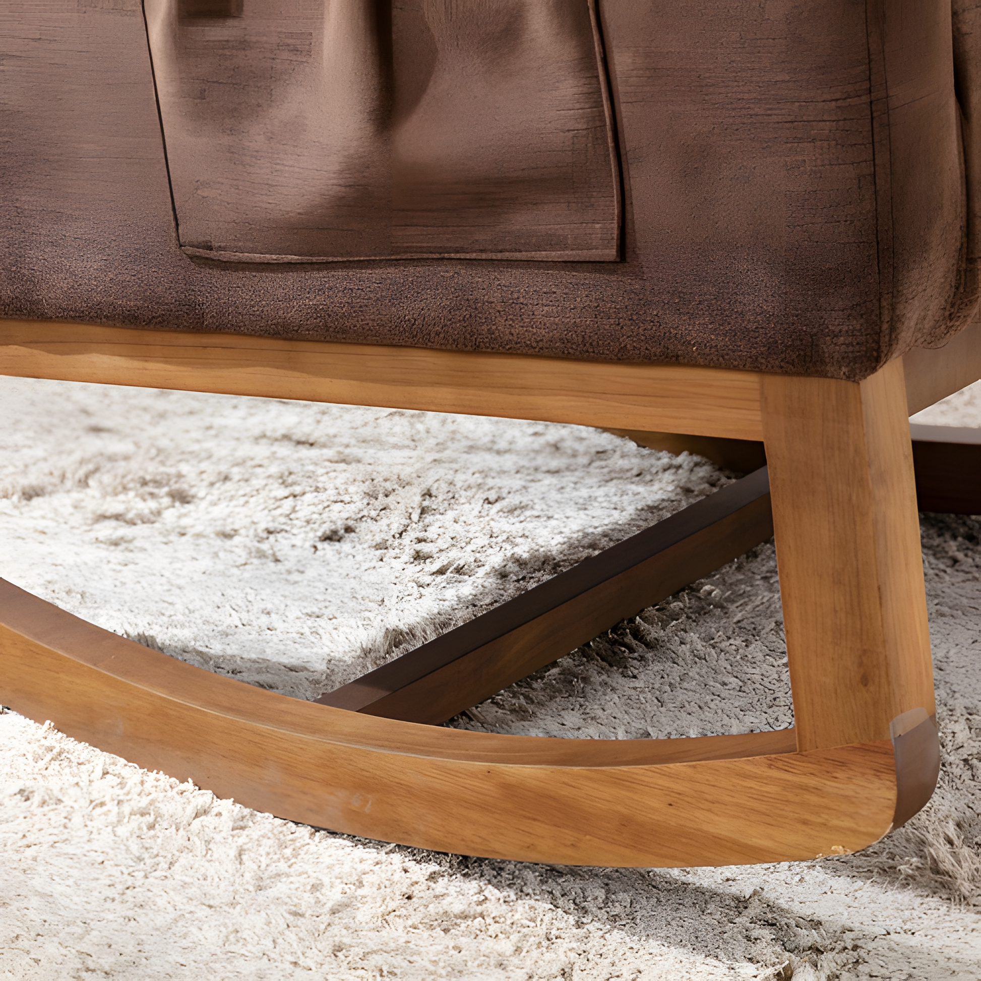 "CAVERO" – Komfortabler Schaukelstuhl im Mid-Century-Stil