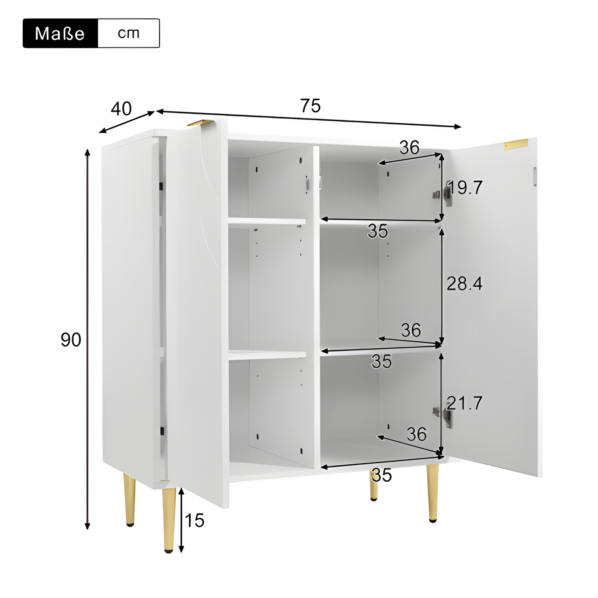 Sideboard „FLOREA“ – Eleganter Stauraum mit floraler Front
