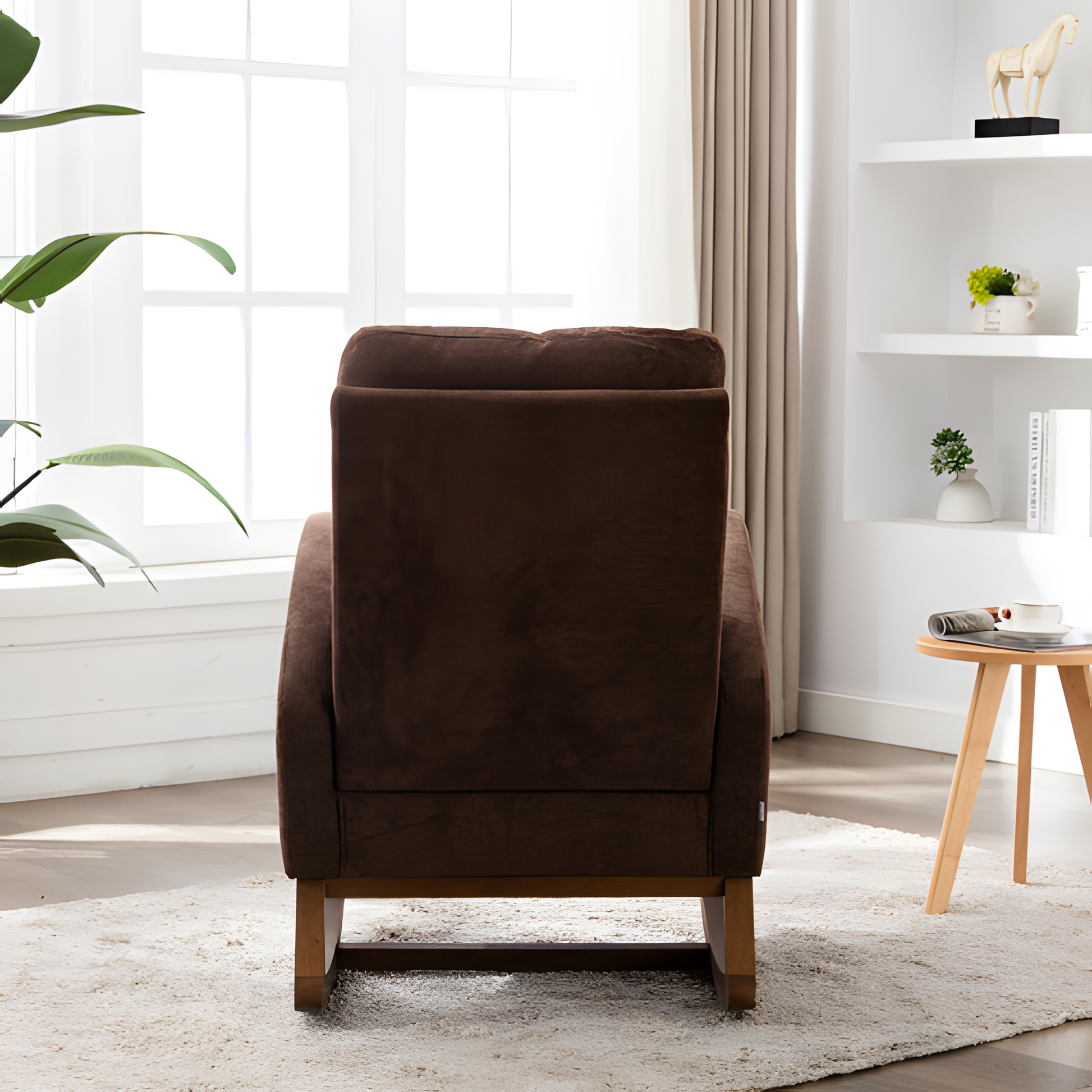 "CAVERO" – Komfortabler Schaukelstuhl im Mid-Century-Stil