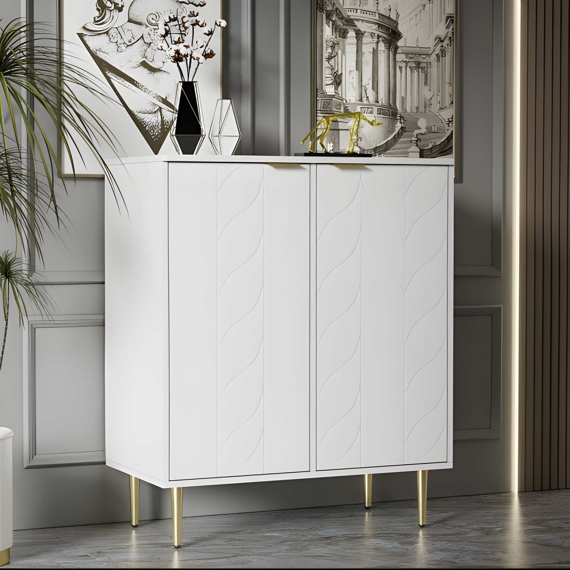Sideboard „FLOREA“ – Eleganter Stauraum mit floraler Front