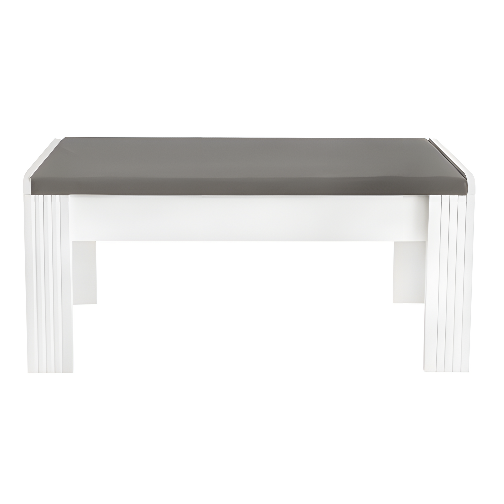 Sitzbank-Set "LUANO" – 2 elegante Polsterbänke in Grau & Weiß