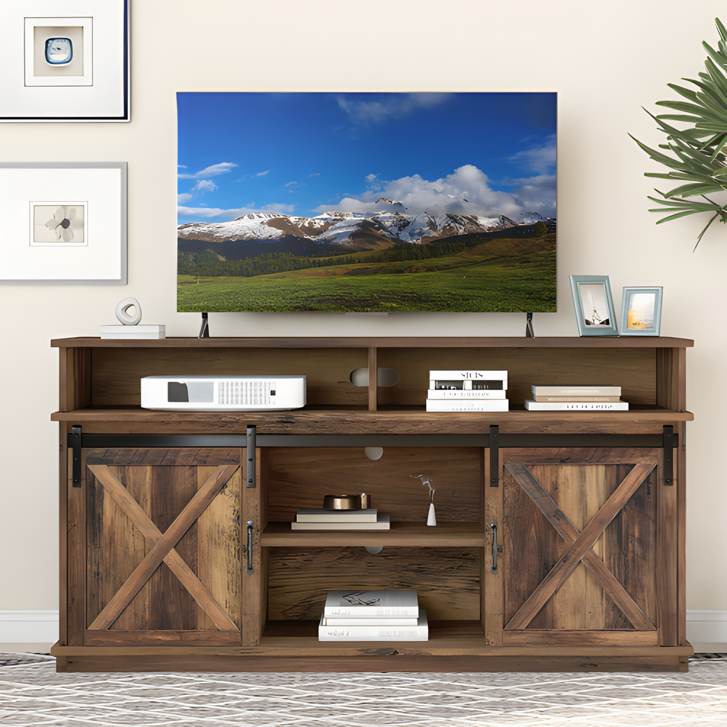 TV-Schrank "LANDHAUS" – Rustikales Sideboard mit Schiebetüren