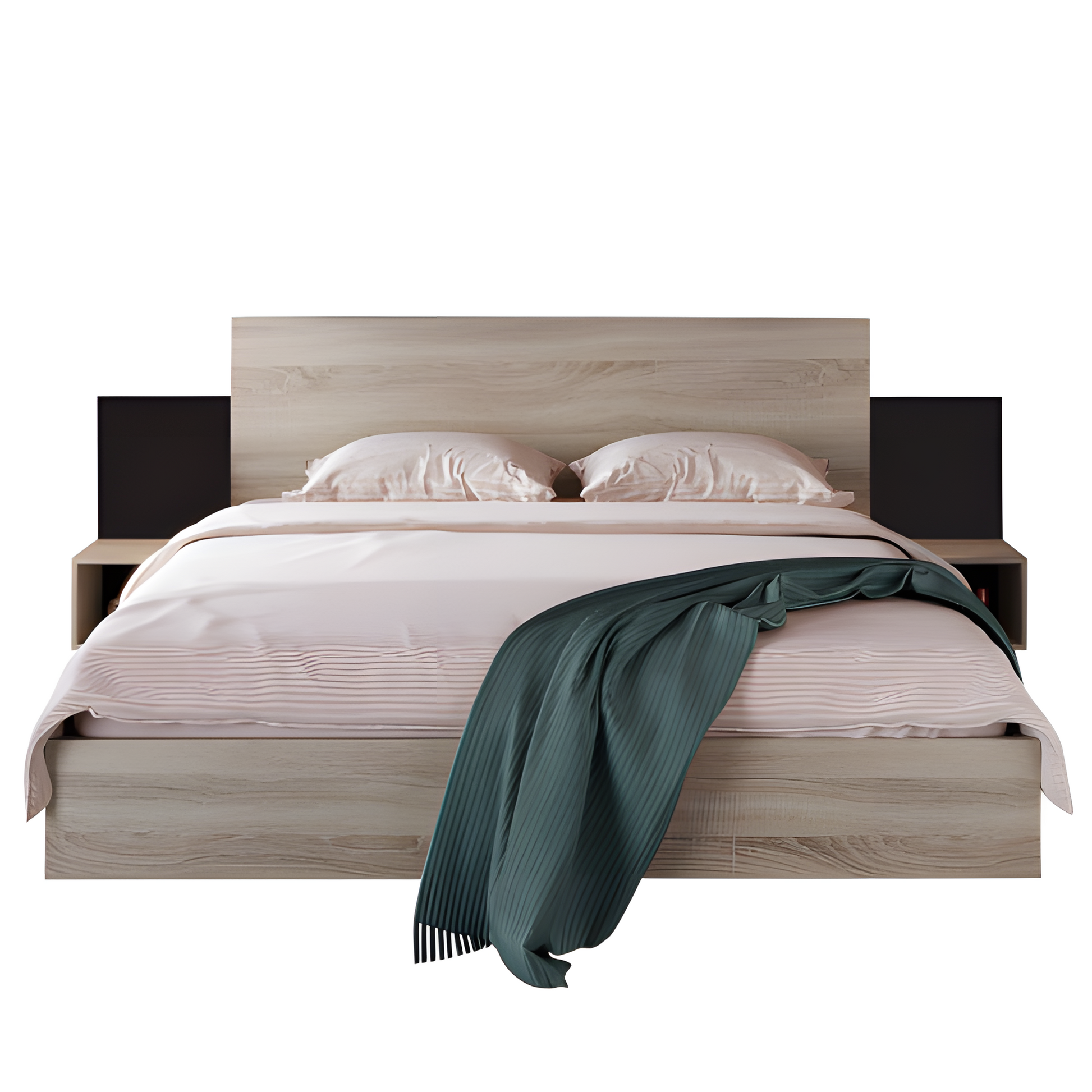 Doppelbett "SONEMA" – 160 × 200 cm mit Nachttischen