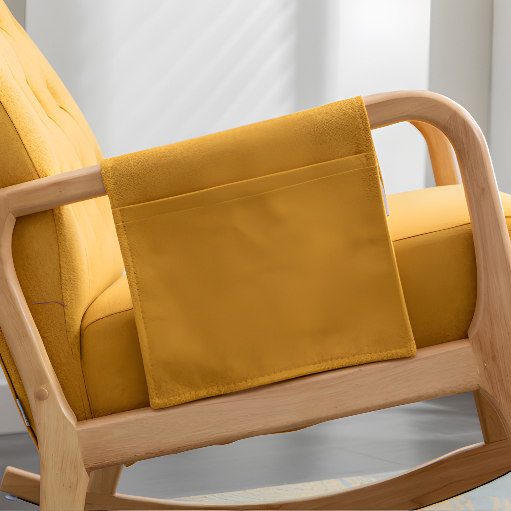 COOLMORE Schaukelstuhl mit Hocker – Komfort & Stil in sonnigem Gelb