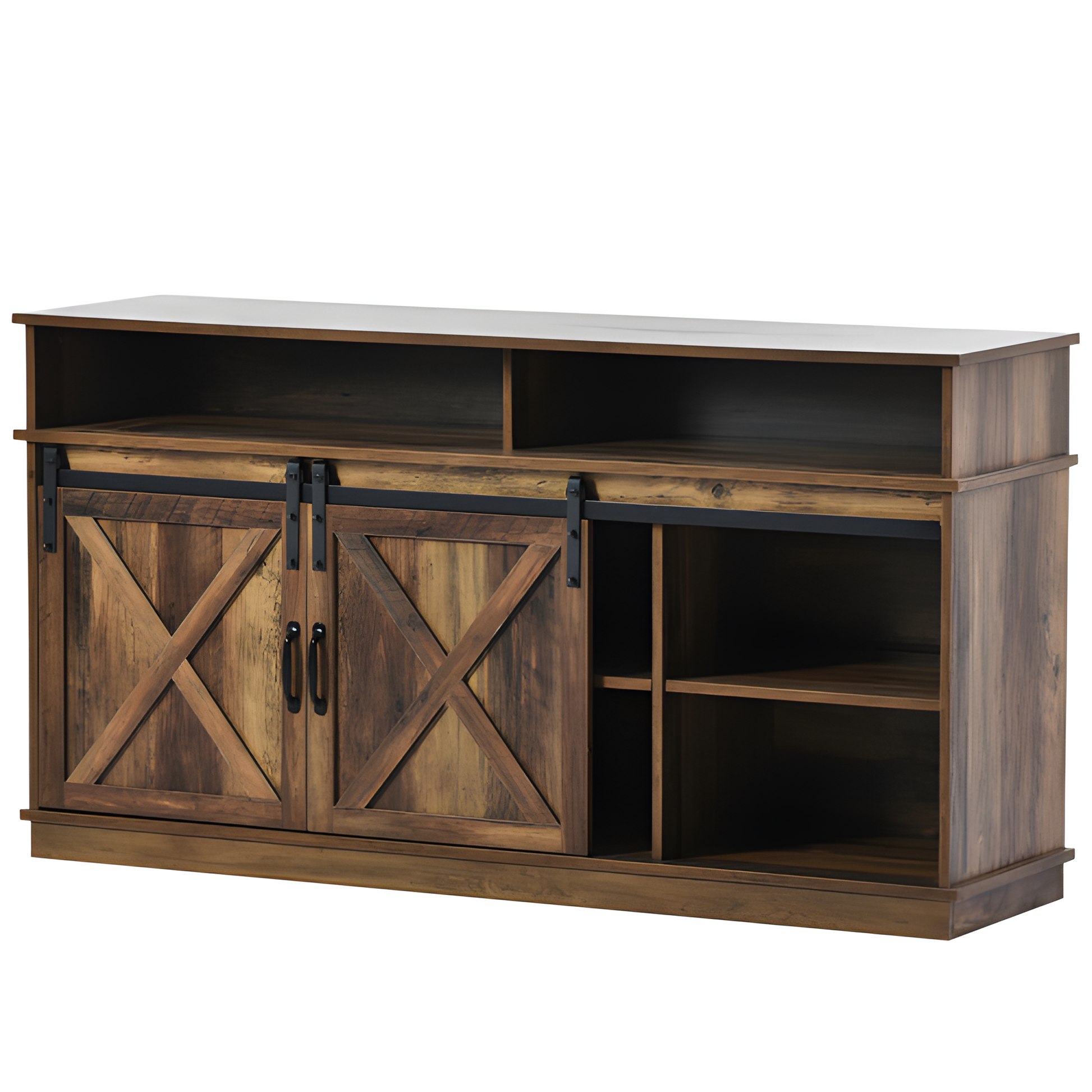 TV-Schrank "LANDHAUS" – Rustikales Sideboard mit Schiebetüren
