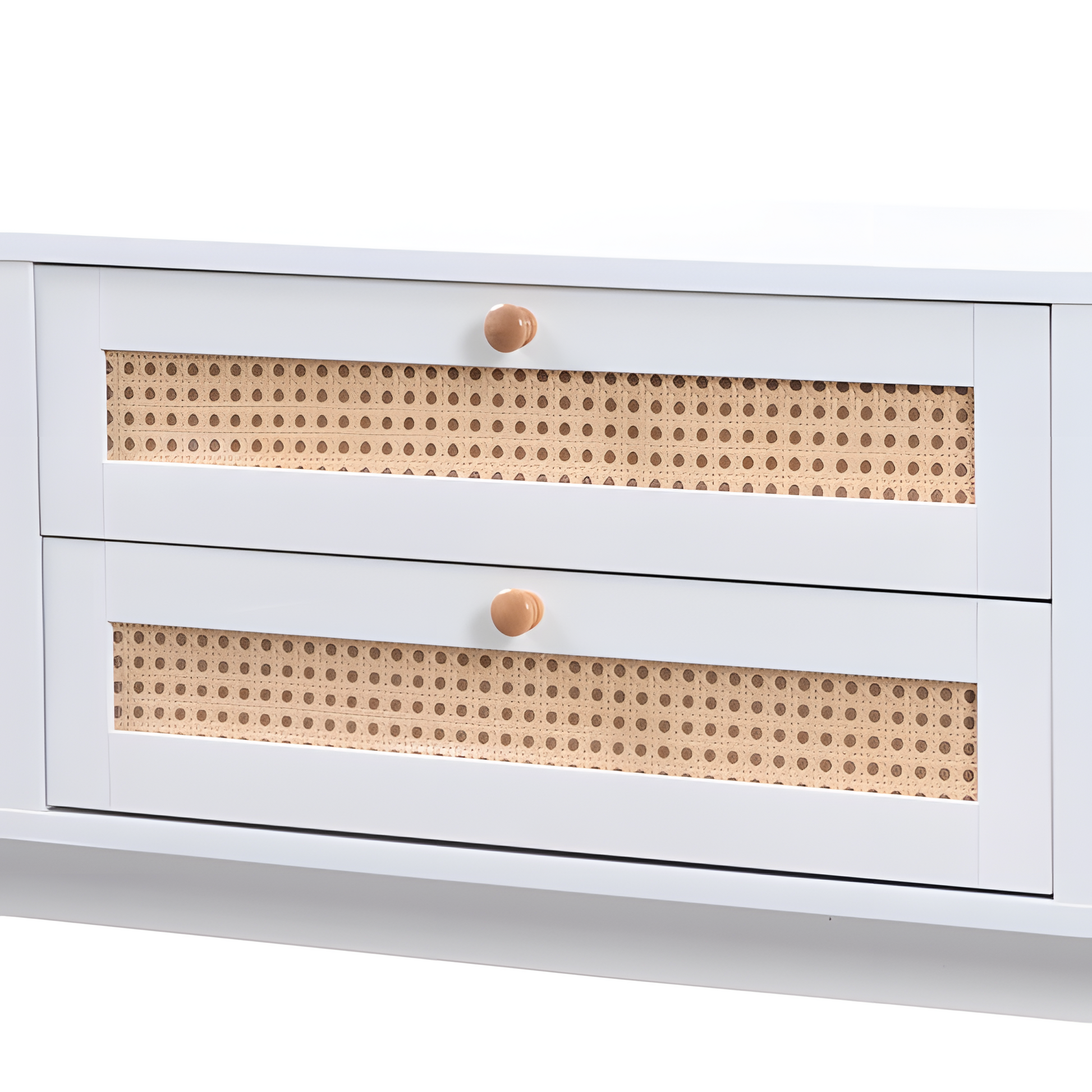 TV-Schrank „RATTANA“ – Natürliches Design mit Rattandetails & Stauraum