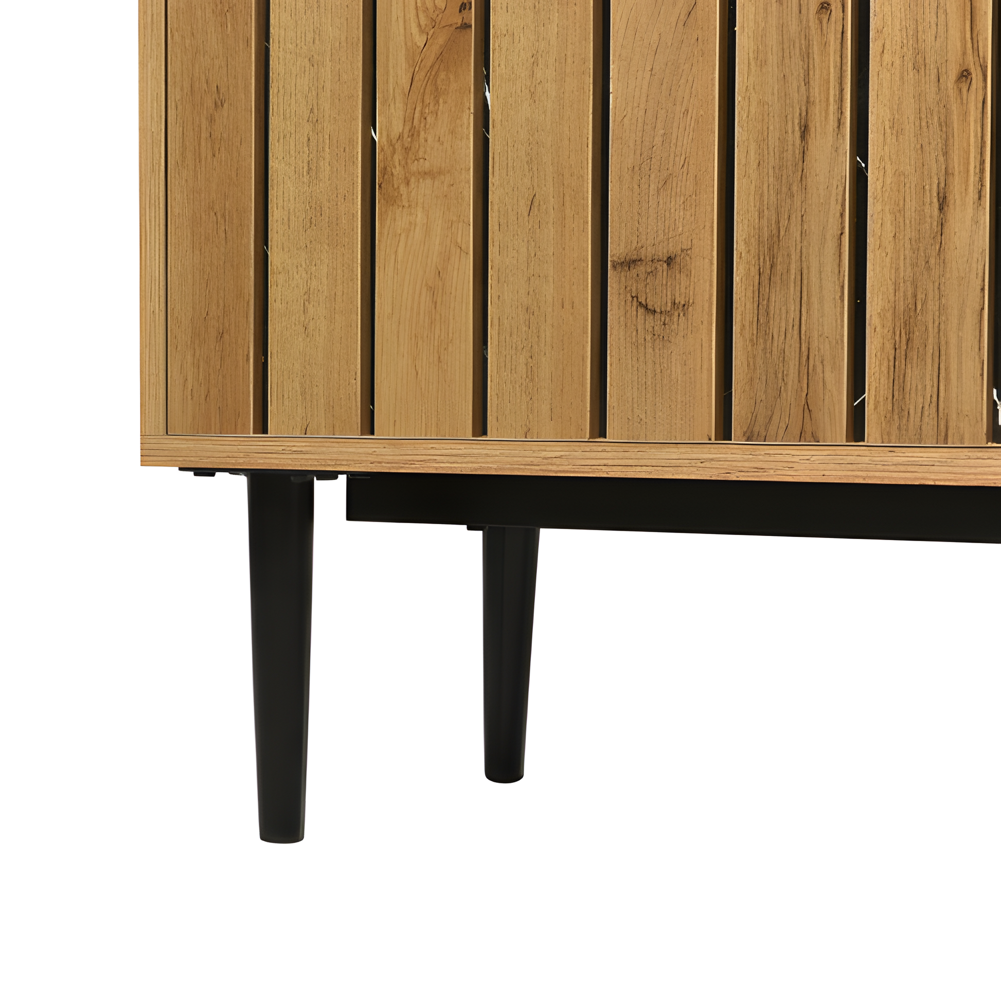 TV-Board „Moderno“ – 129 cm in Marmor-Holzoptik mit Eisenbeinen