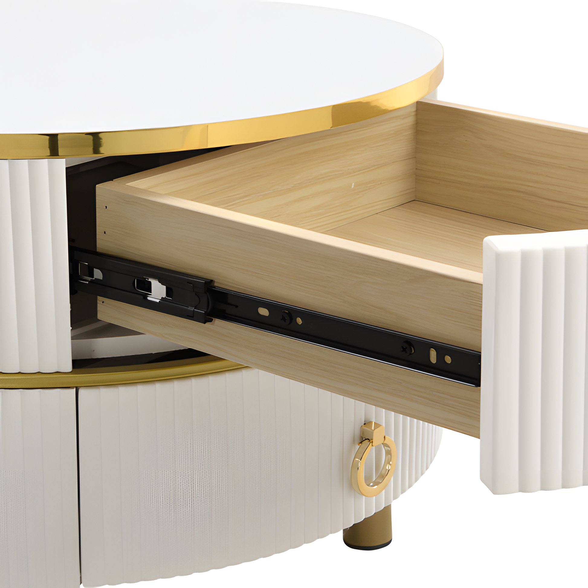 „DUOTABLE“ – 2-in-1 Couchtisch-Set in Hochglanz & Glasoptik