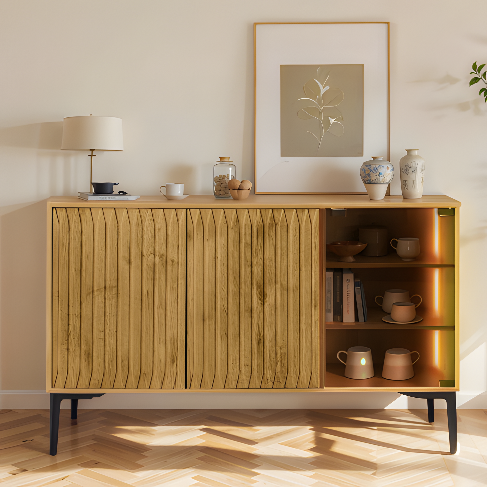 "LUXVUE" Badschrank-Set mit LED – Eleganz & Ordnung in Perfektion