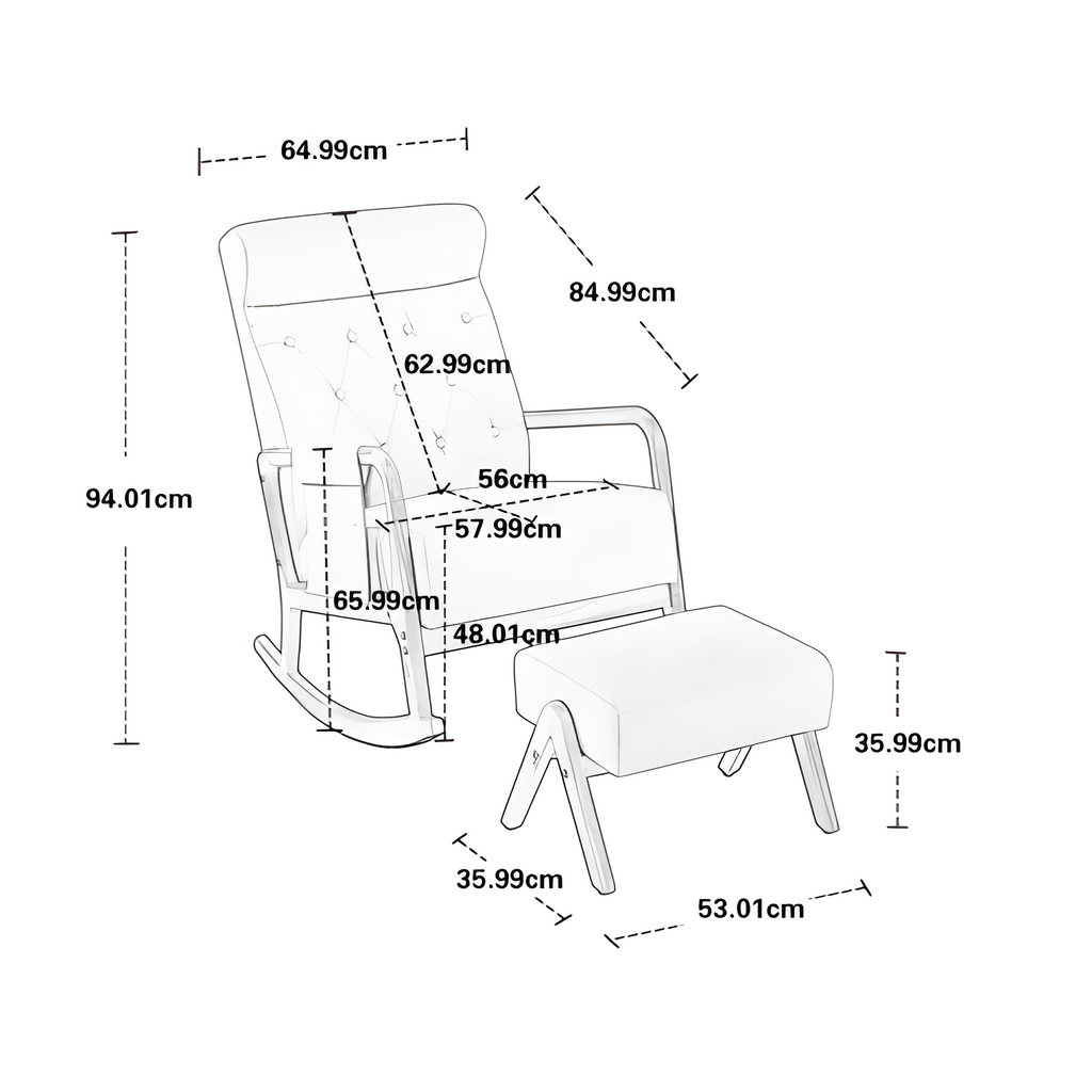 COOLMORE Schaukelstuhl mit Hocker – Komfort & Stil in sonnigem Gelb