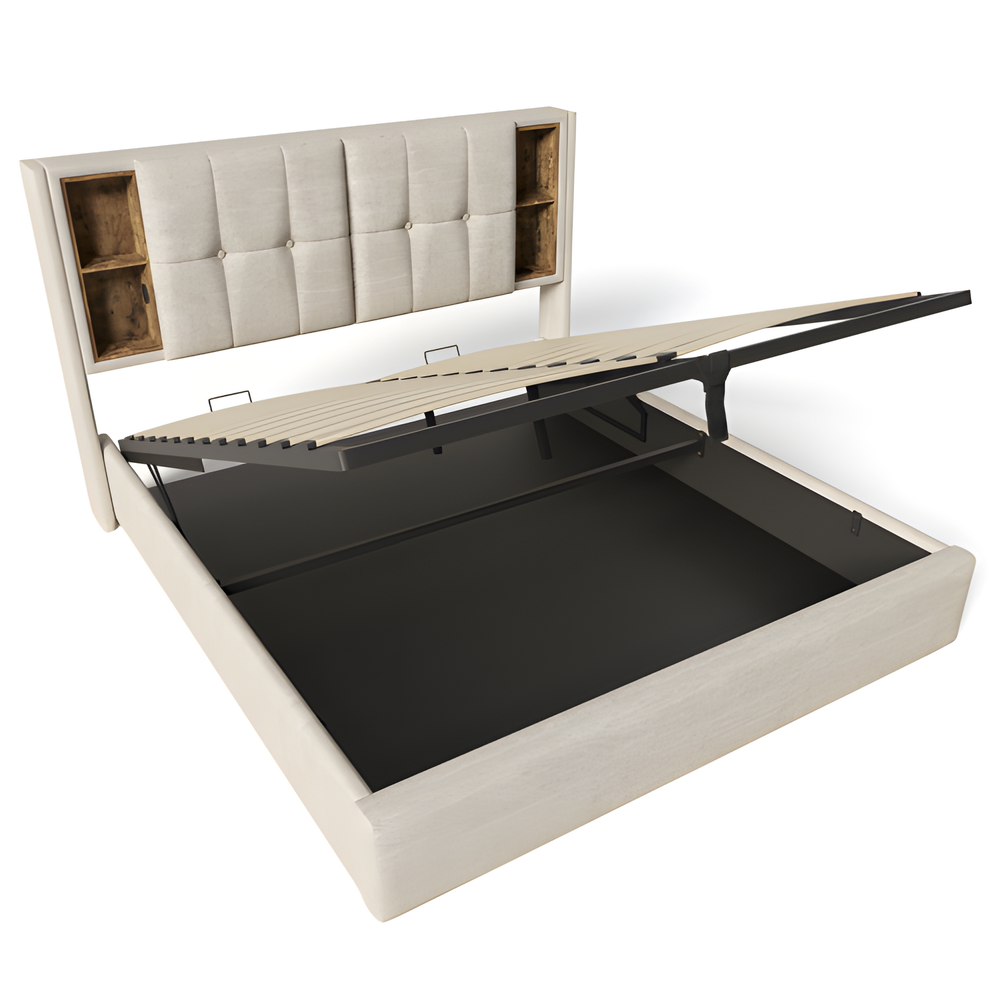 Polsterbett „Helena“ – 180x200 cm mit kabellosem Laden & USB-C