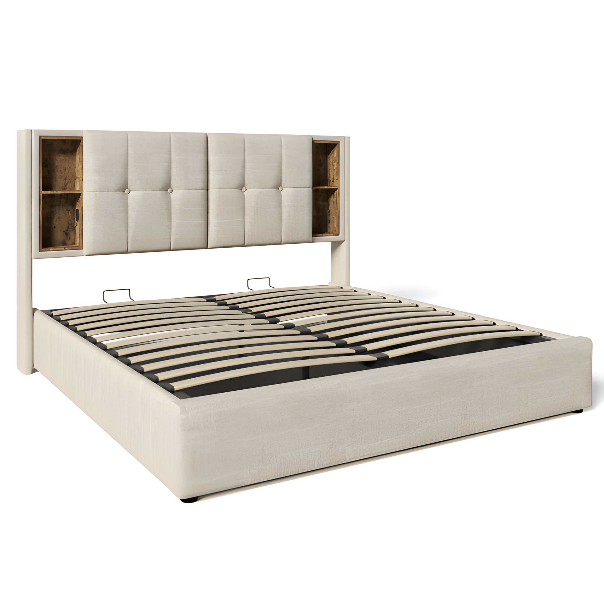 Polsterbett „Helena“ – 180x200 cm mit kabellosem Laden & USB-C