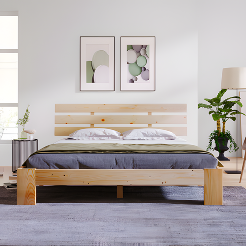 "AURORA" – Holzbett 140×200 cm aus Massivholz Kiefer