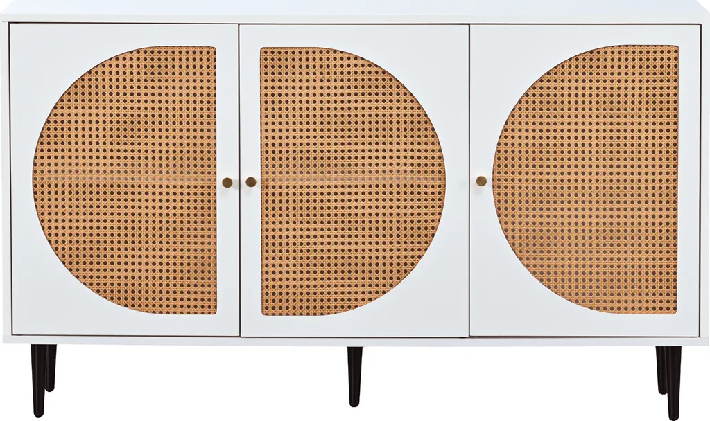 Sideboard Lena – Weiß – 129×40×76 cm