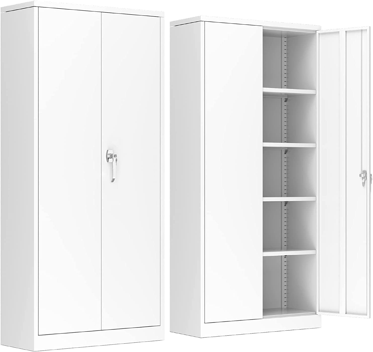 "STAHLO" – Metall-Werkstattschrank 180 × 80 × 40 cm mit verstellbaren Böden und Drehverschluss 🔧🛠️