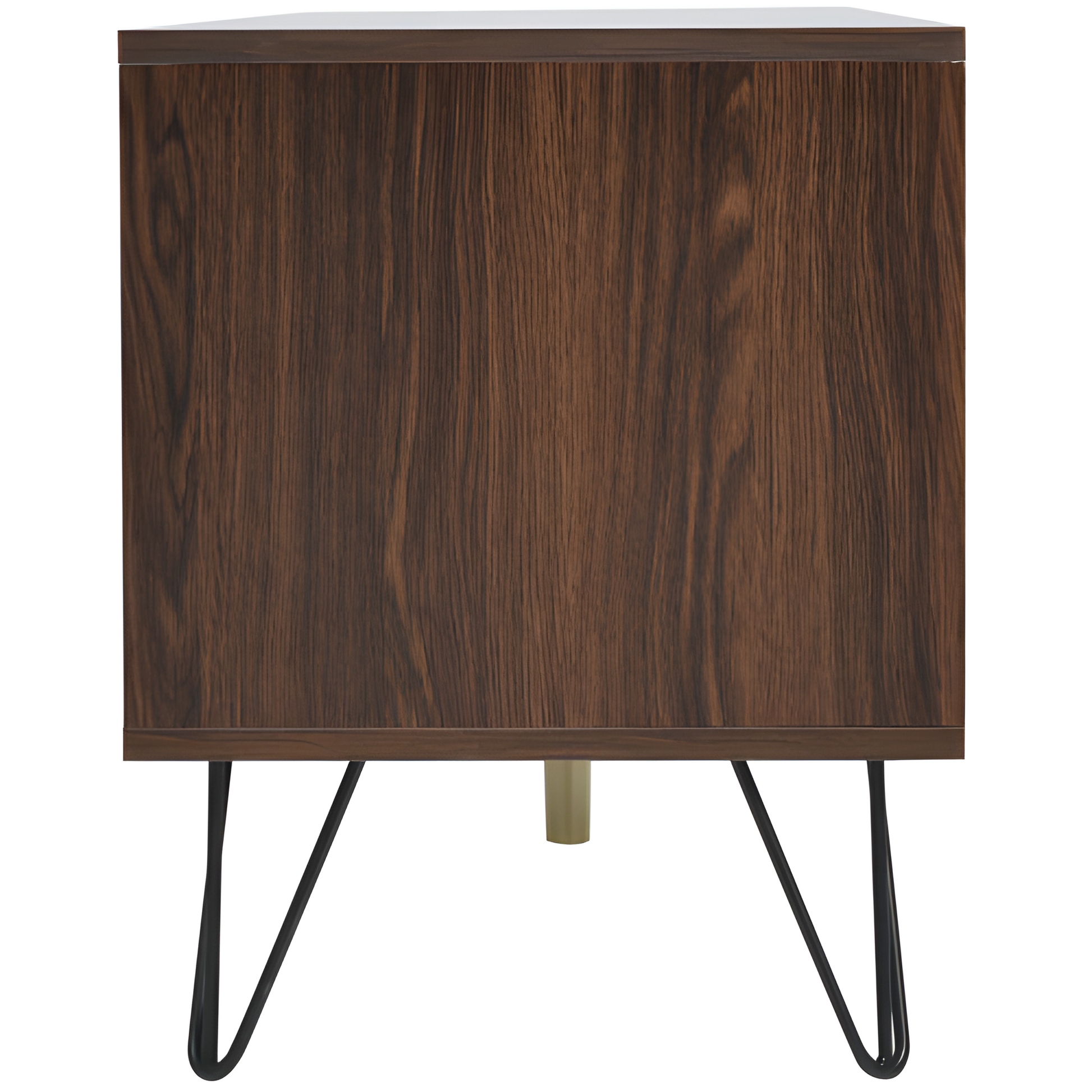 TV-Lowboard „Natura“ – Massivholzfurnier & goldene Griffe | 155 × 38 × 48 cm