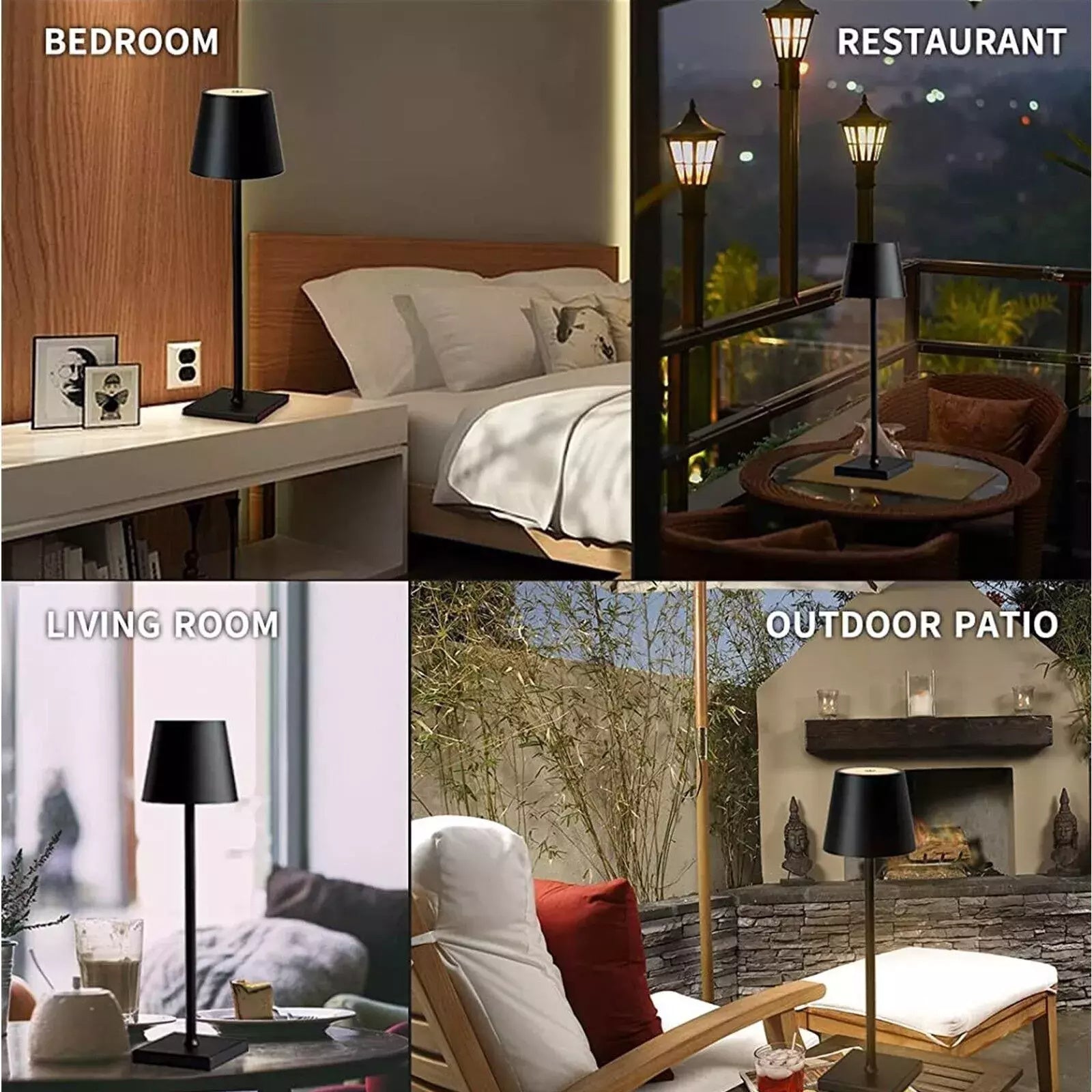 Tischlampe „LUXORA“ – Dimmbar, kabellos, stilvoll 🌙