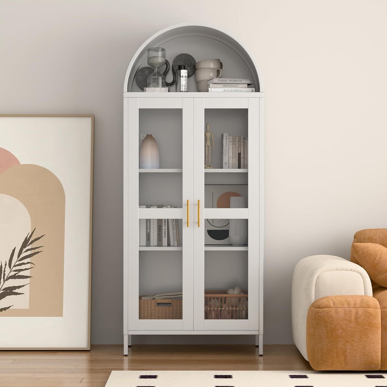 "VETRINA" – Elegante Glasvitrine mit Metallrahmen und gebogener Front 🪟🖤