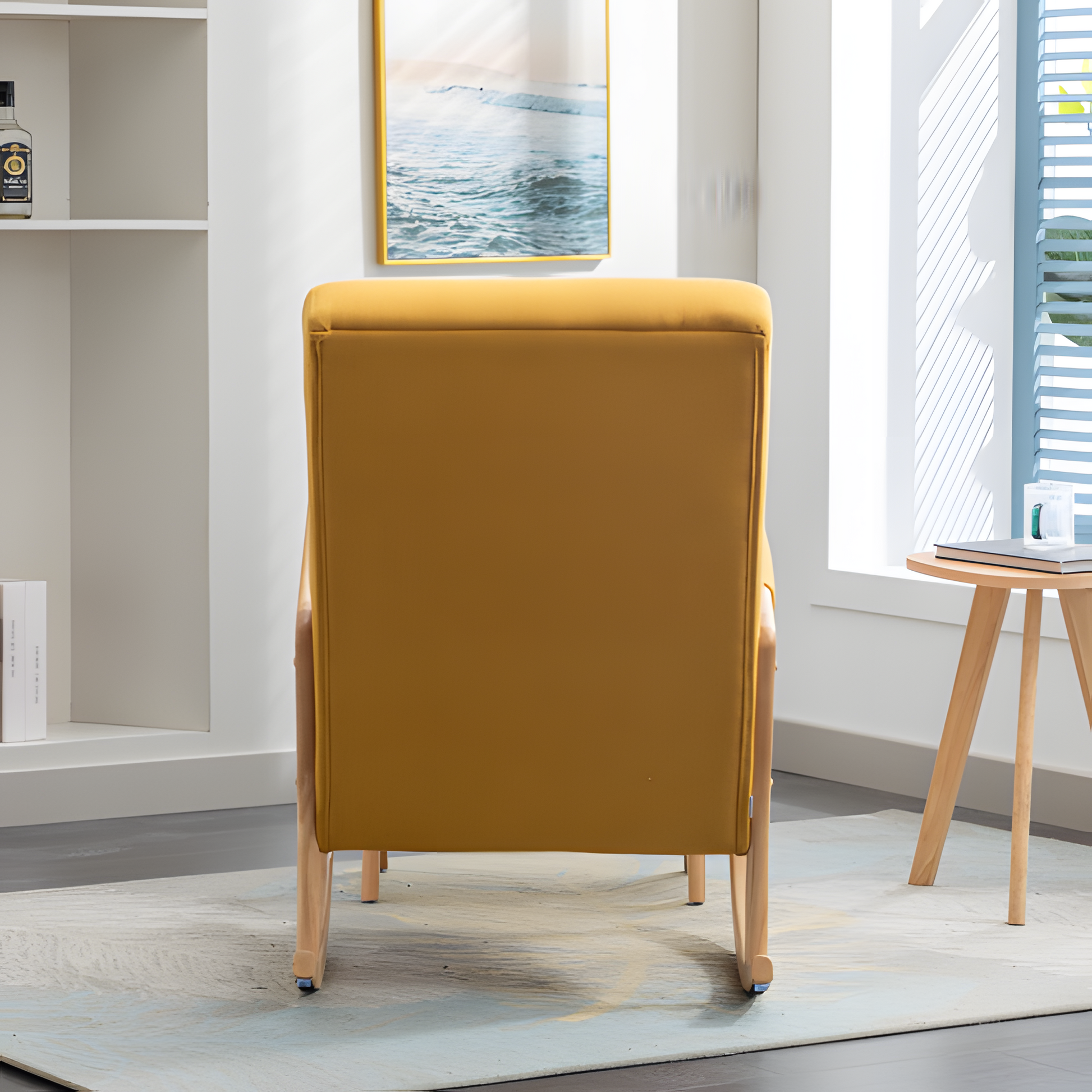 COOLMORE Schaukelstuhl mit Hocker – Komfort & Stil in sonnigem Gelb