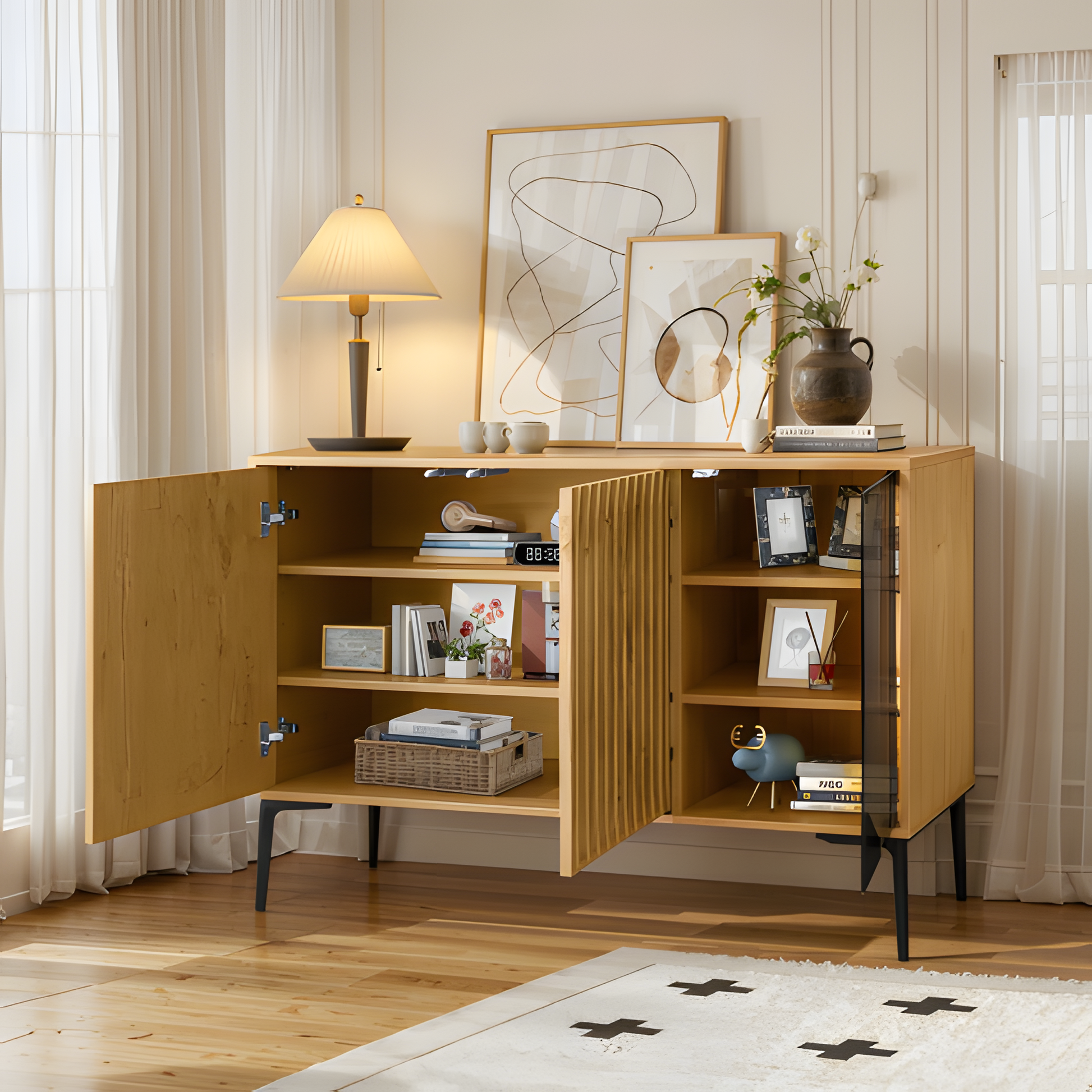 "LUXVUE" Badschrank-Set mit LED – Eleganz & Ordnung in Perfektion