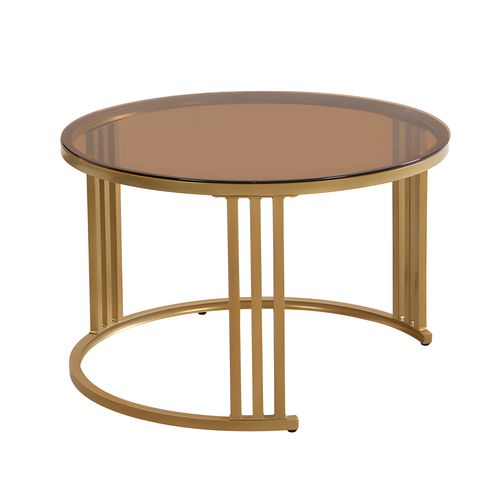 „DUOTABLE“ – 2-in-1 Couchtisch-Set in Hochglanz & Glasoptik