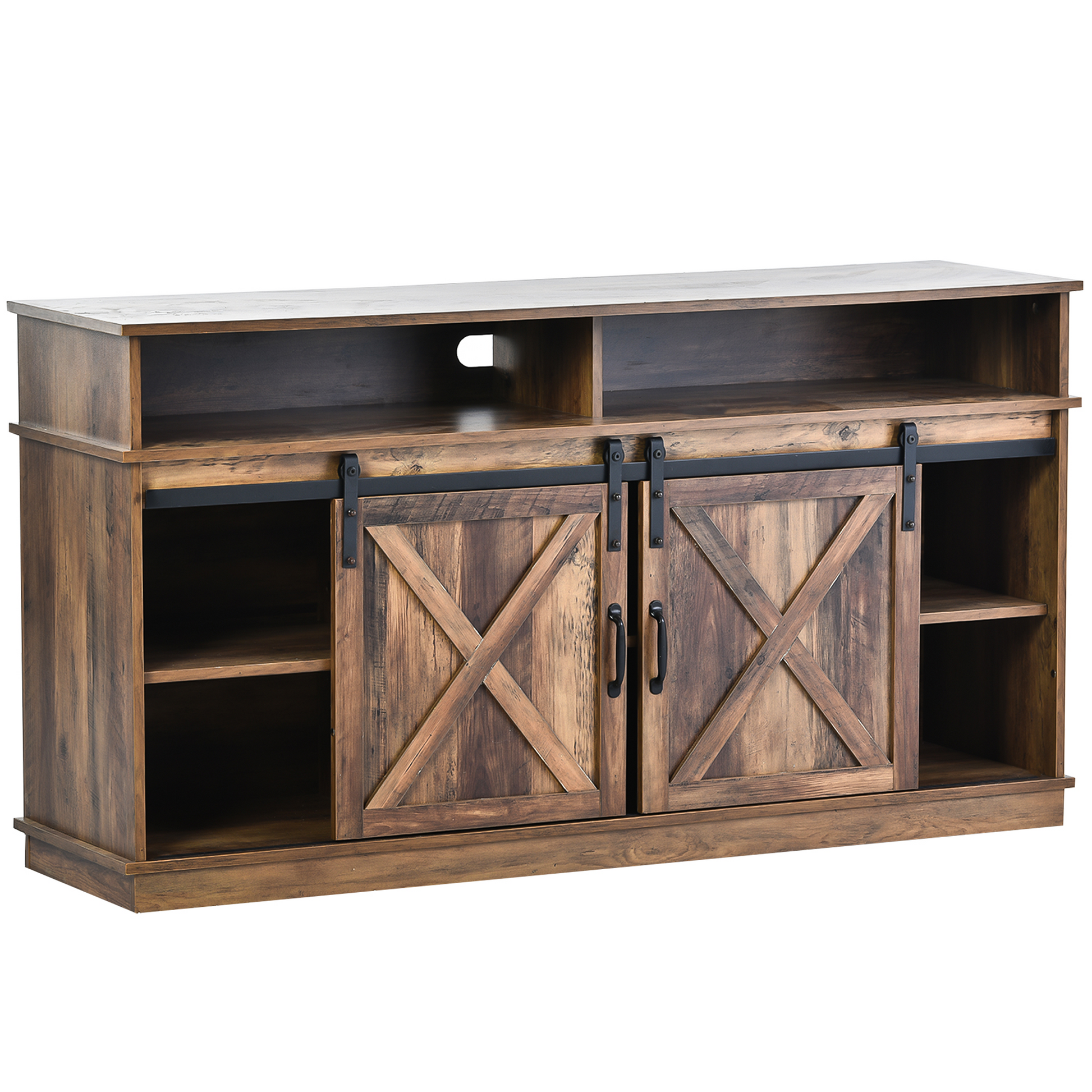 TV-Schrank "LANDHAUS" – Rustikales Sideboard mit Schiebetüren