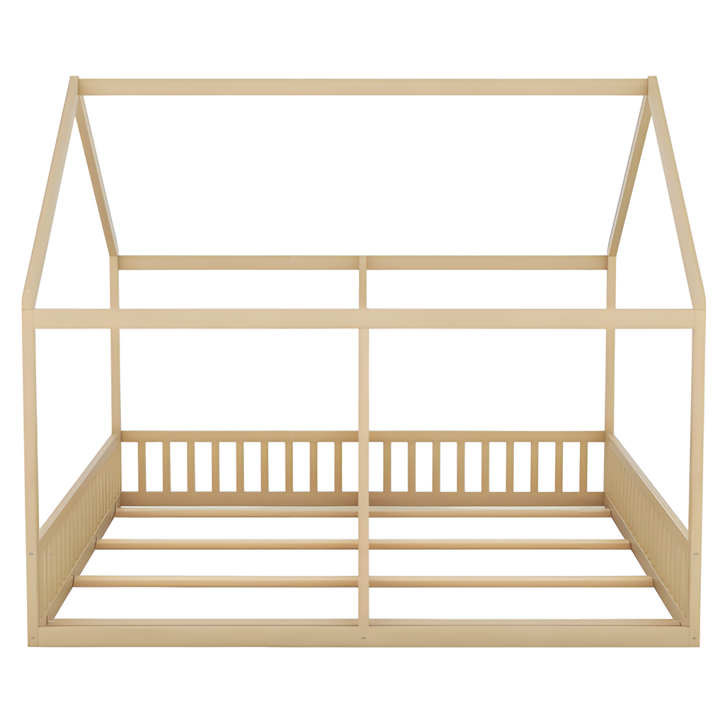 Kinderbett "DOPPELTRAUM" – Hausbett 2-in-1 aus Kiefernholz