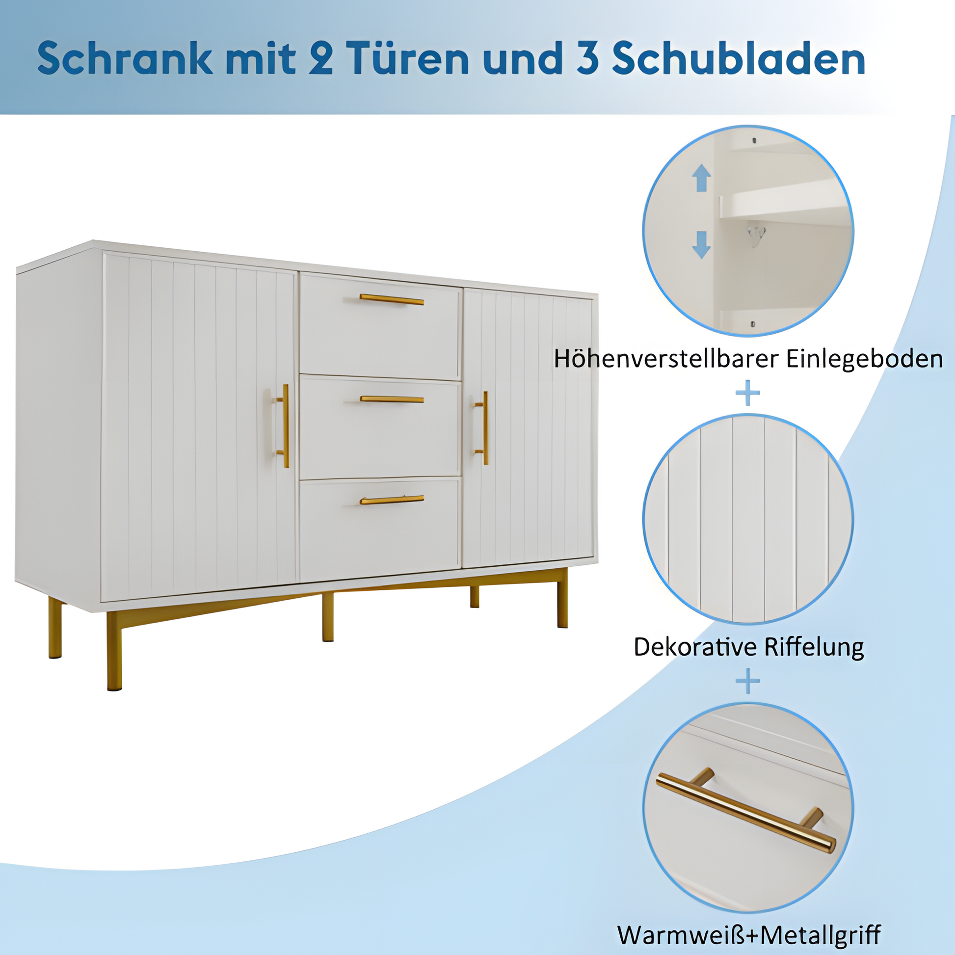 "LUXORA LUNA" – Moderne Kommode mit Stil ✨