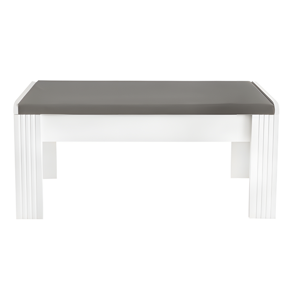 Sitzbank-Set "LUANO" – 2 elegante Polsterbänke in Grau & Weiß