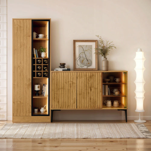"LUXVUE" Badschrank-Set mit LED – Eleganz & Ordnung in Perfektion