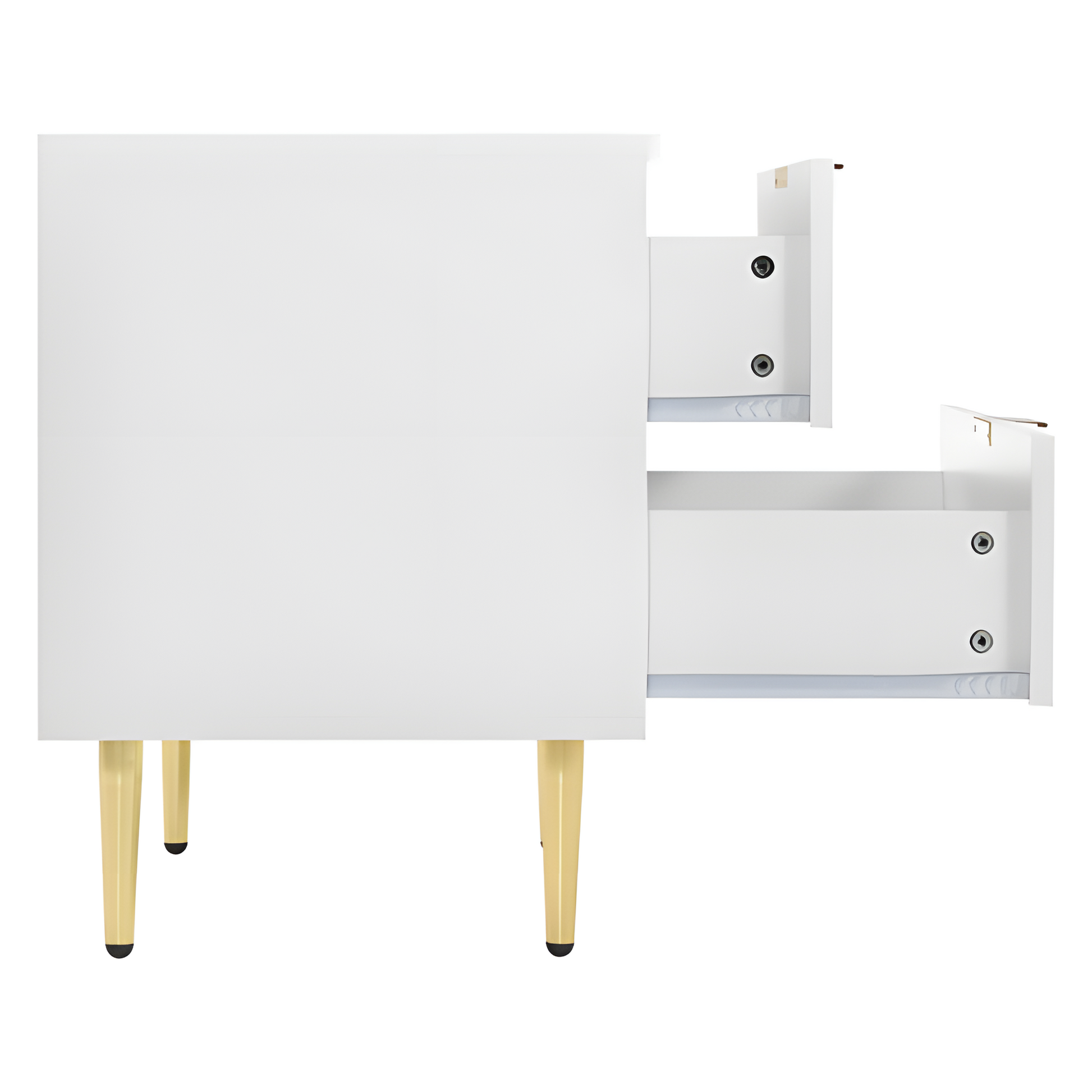 Nachttisch-Set „FLOREA“ – 2er-Set mit floraler Front &amp; Goldakzenten 🌸