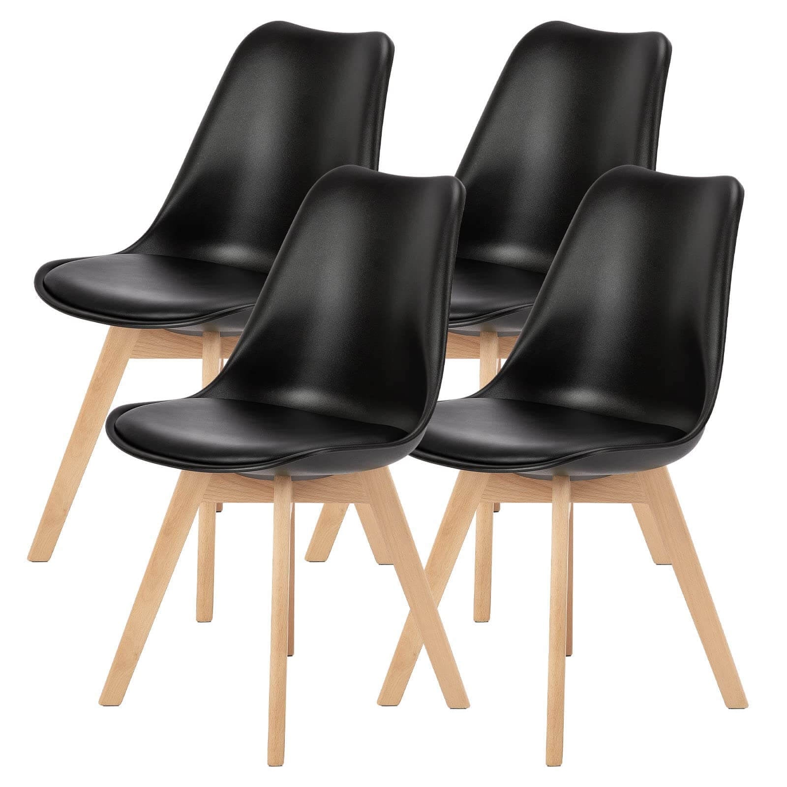 Esszimmerstuhl "ALVIA" – 4er-Set in Schwarz oder Weiß