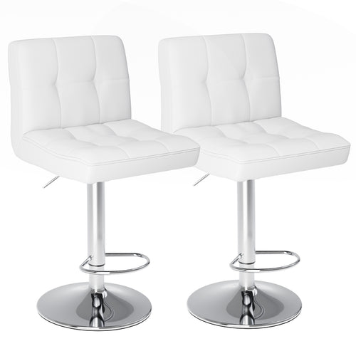 "ARCUS" Barhocker 2er-Set – Höhenverstellbar, PU-Leder, 360° Drehbar