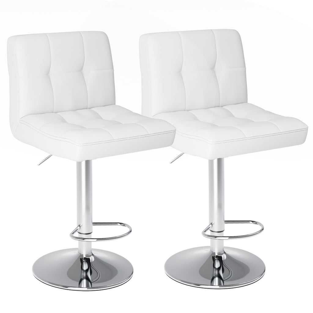 "ARCUS" Barhocker 2er-Set – Höhenverstellbar, PU-Leder, 360° Drehbar