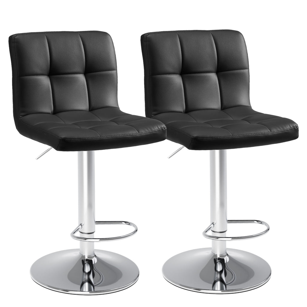 "ARCUS" Barhocker 2er-Set – Höhenverstellbar, PU-Leder, 360° Drehbar