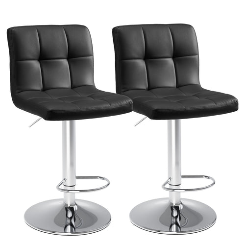 "ARCUS" Barhocker 2er-Set – Höhenverstellbar, PU-Leder, 360° Drehbar