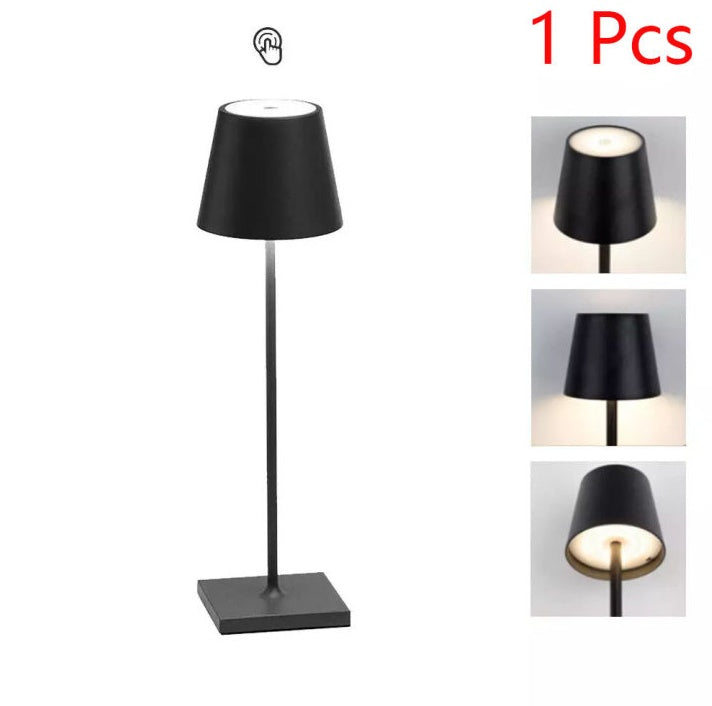 Tischlampe „LUXORA“ – Dimmbar, kabellos, stilvoll 🌙